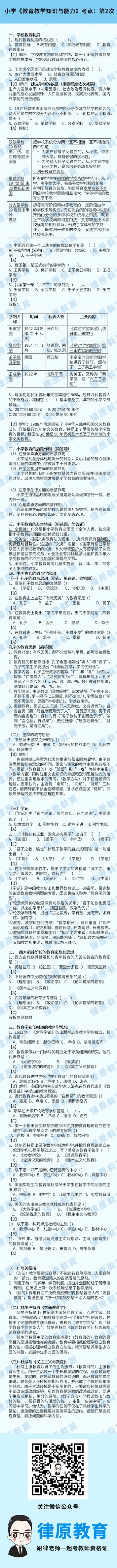 教师资格证笔试 律原老师讲考点第2次 教师资格证考试 报考 报名条件 考试培训 律原教育